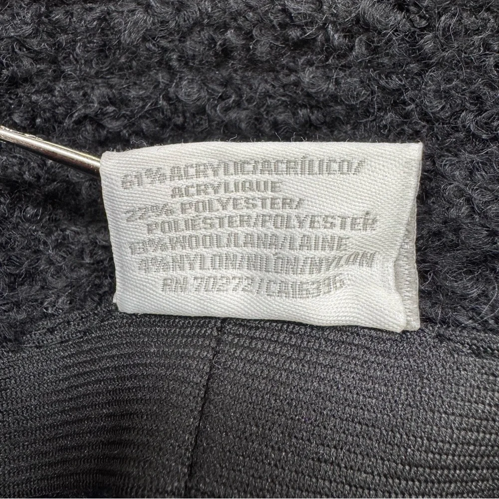 Vintage Liz Claiborne Textured Tweed Black Bucket Hat